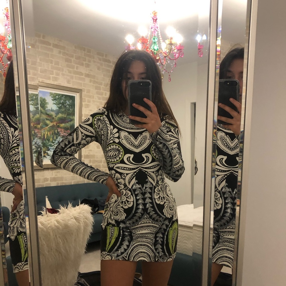 MinkPink long sleeve bodycon dress